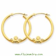 10k ANGEL HOOP EARRINGS