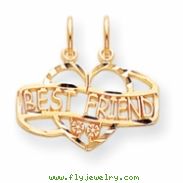 10k BEST FRIEND BREAK APART CHARM