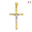 10k CZ Crucifix Pendant
