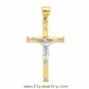 10k CZ Crucifix Pendant