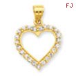 10k CZ Heart Pendant