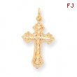 10k Diamond-Cut CROSS CHARM