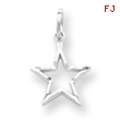 10k Diamond-cut Flat Back Star Charm