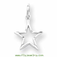 10k Diamond-cut Flat Back Star Charm