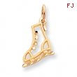 10k Diamond-cut Ice Skate Charm