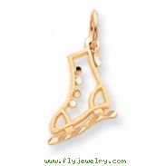 10k Diamond-cut Ice Skate Charm