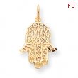 10k Filigree Chamseh Charm