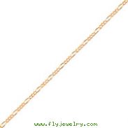 10K Gold 1.75mm Polished Figaro Chain