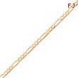 10K Gold 5.25mm Fancy Polished 8 Inch Link Bracelet