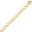 10K Gold 7.25mm 8'' Fancy Polished Link Bracelet