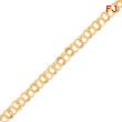 10K Gold Triple Link Charm Bracelet