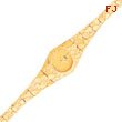 10K Gold Yellow Dial Circular Face Nugget Watch