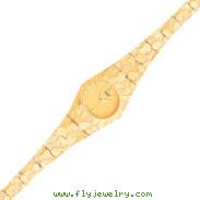 10K Gold Yellow Dial Circular Face Nugget Watch