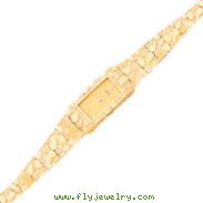 10K Gold Yellow Dial Rectangular Face Seiko Nugget Watch