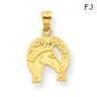 10k Good Luck Horseshoe w/Horse Charm