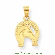 10k Good Luck Horseshoe w/Horse Charm