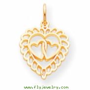 10k Heart Charm