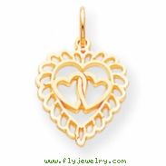 10k Heart Charm