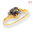 10k Heart Mystic Fire Topaz & .01ct Diamond Ring