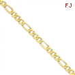 10k Light Figaro Chain bracelet