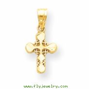 10k Polished Cross Charm