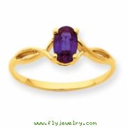 10k Polished Geniune Rhodolite Garnet Birthstone Ring