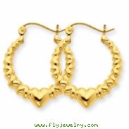 10k Polished Hollow Classic Earrings