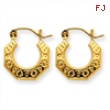 10k Polished Hollow Classic Earrings