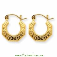 10k Polished Hollow Classic Earrings