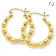 10k Polished Hollow Classic Earrings