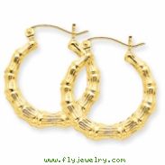 10k Polished Hollow Classic Earrings
