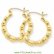 10k Polished Hollow Classic Earrings