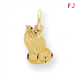 10k PRAYING HANDS CHARM