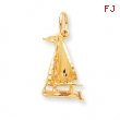 10k SAILBOAT CHARM