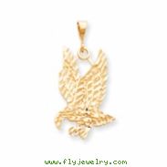 10k Solid Diamond-cut Eagle Charm