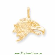 10k Solid Diamond-cut Eagle Head Charm