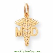 10k Solid Doctor of Medicine MD Charm