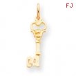 10k Solid Key Charm