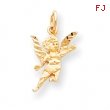 10k Solid Satin Angel Charm