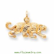 10k Solid Satin Small Leopard Charm