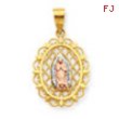 10k Two-tone Our Lady of Guadalupe Charm