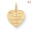 10k VERY SPECIAL MOM HEART CHARM