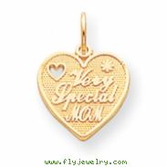 10k VERY SPECIAL MOM HEART CHARM