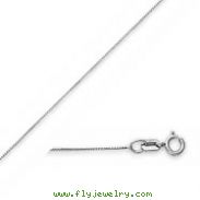 10K White Gold 0.5mm Box Chain