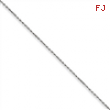 10k White Gold 1.2mm Machine Made Diamond Cut Rope Chain