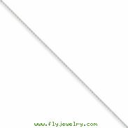 10k White Gold .8mm D/C Cable Chain