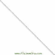 10k White Gold .8mm Polished Lite Baby Rope Chain