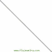 10k White Gold .90mm Box Chain anklet