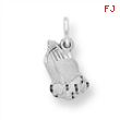 10k White Gold PRAYING HANDS CHARM