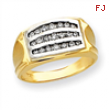 10k with Rhodium Diamond Ring
